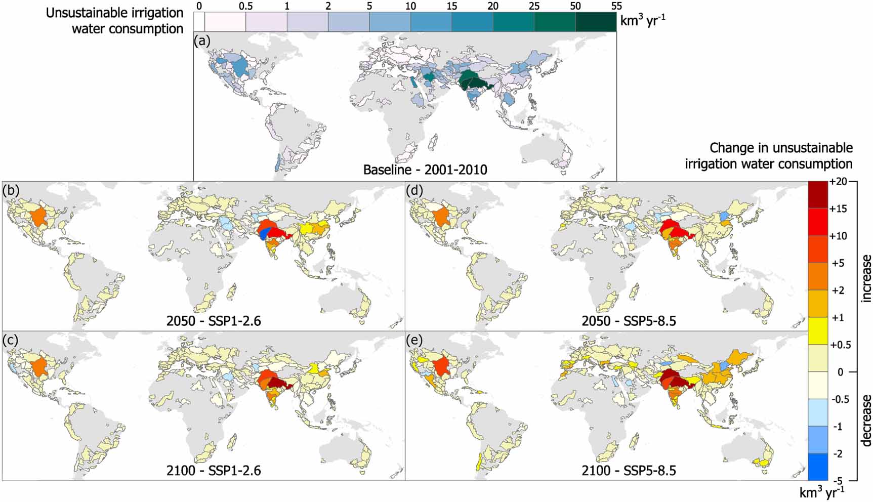 Global multi-model trends of unsustainable irrigation under climate ...